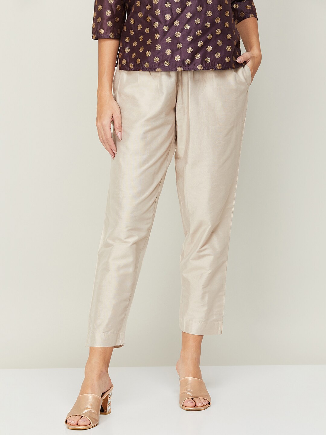 

Melange by Lifestyle Women Beige Regular Fit Trouser