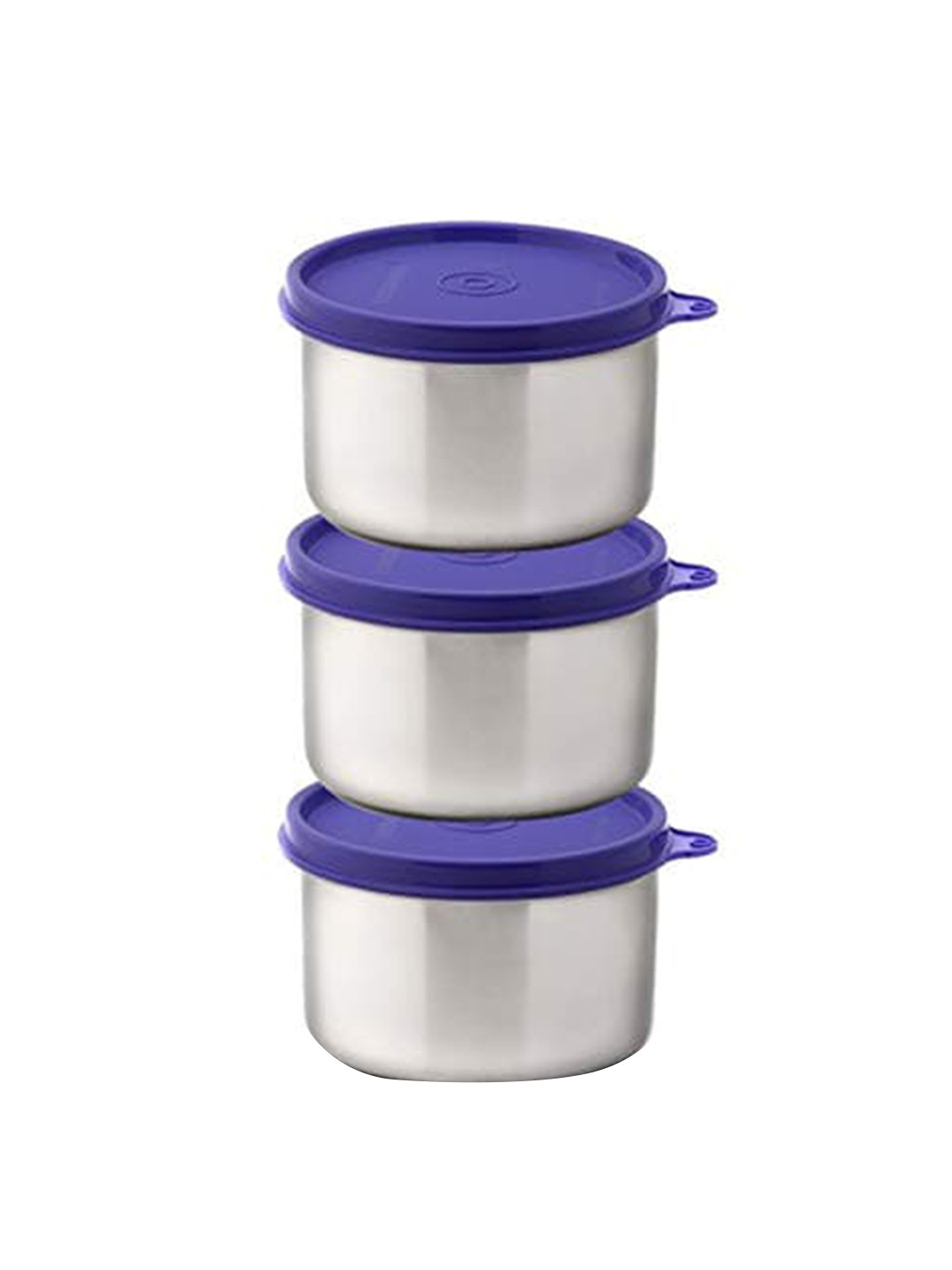 

SignoraWare Set Of 3 Dishwasher And Microwave Safe Solid Storage Containers, Blue