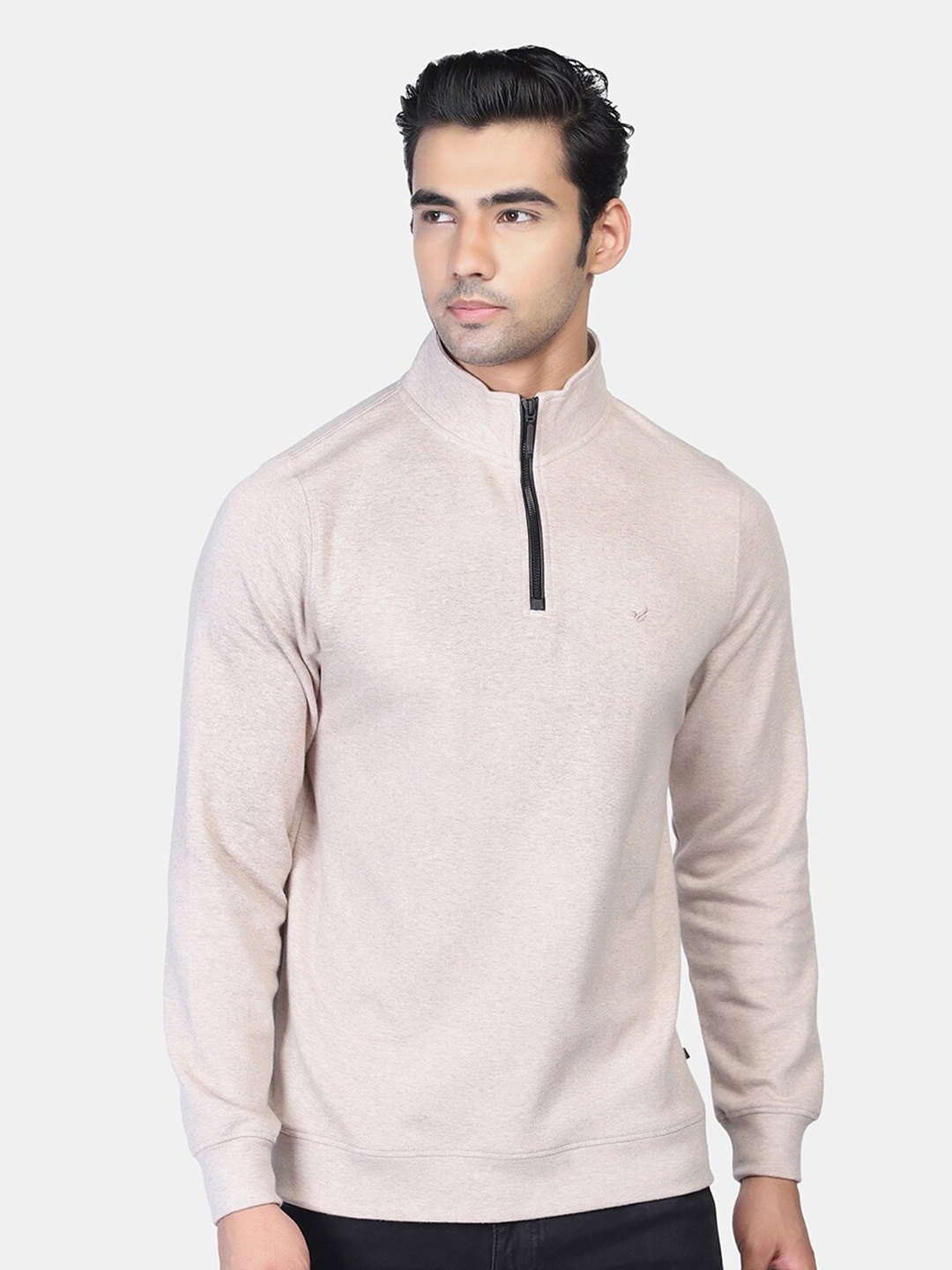 

Blackberrys Mock Collar Cotton Sweatshirt, Pink