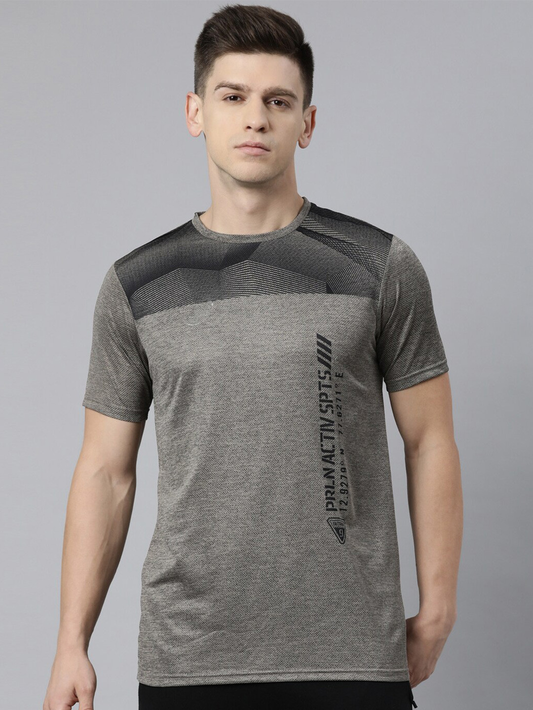 

Proline Active Men Beige Typography Printed T-shirt