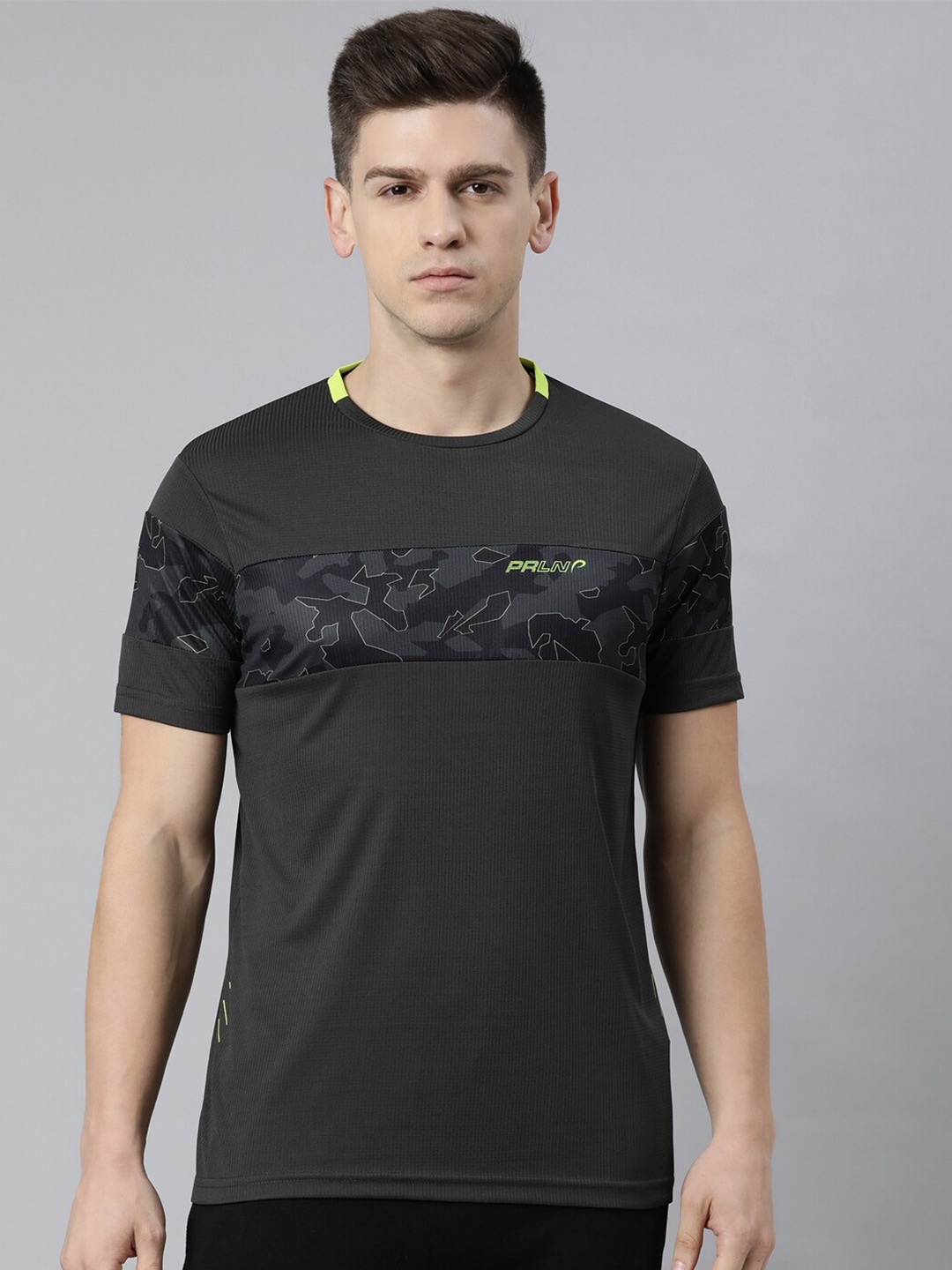 

Proline Active Men Olive Green Printed T-shirt