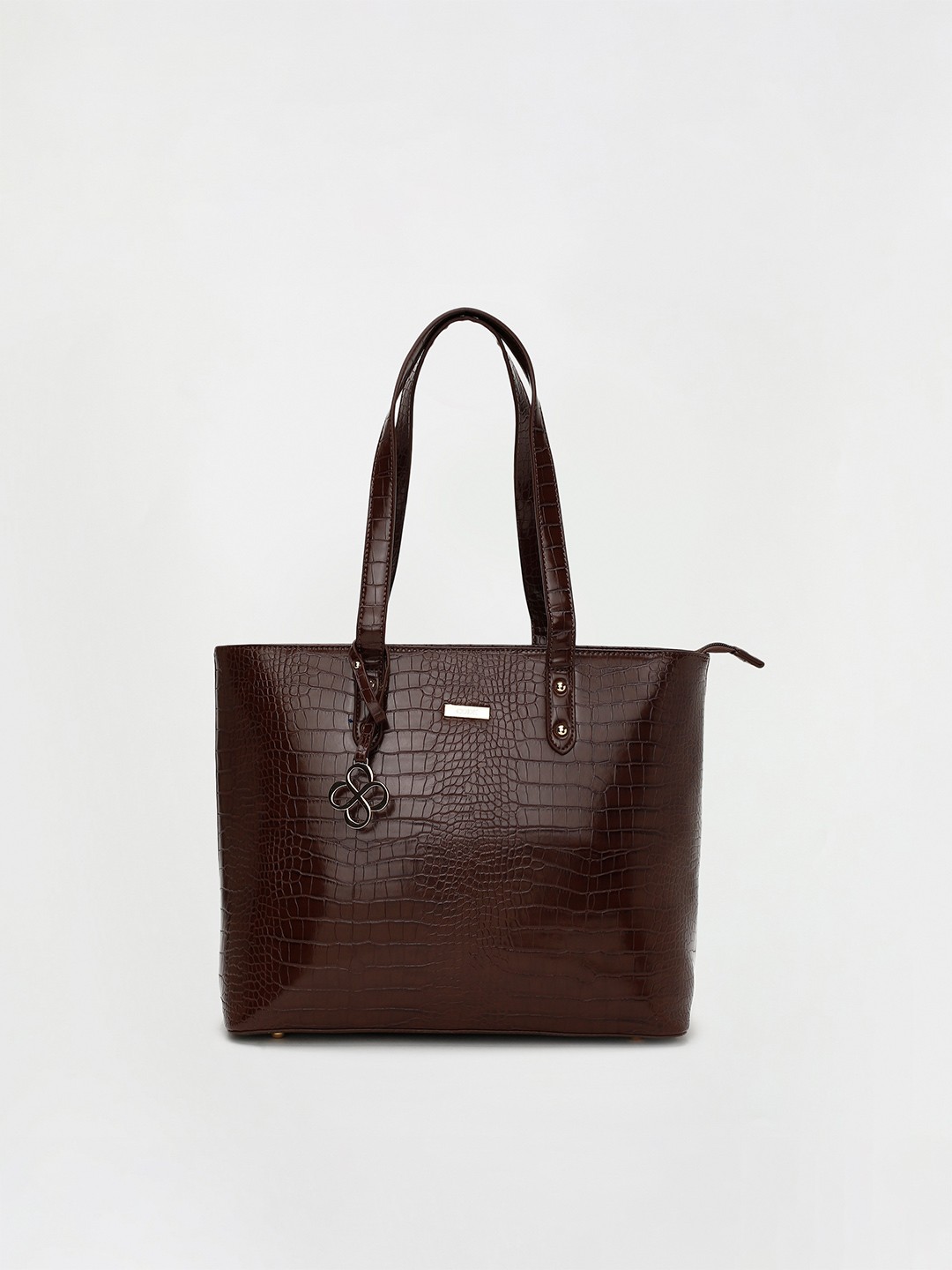 

CODE by Lifestyle Brown Textured Structured Shoulder Bag