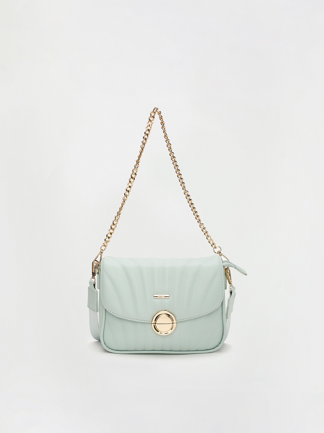 

Ginger by Lifestyle Blue Textured Structured Sling Bag