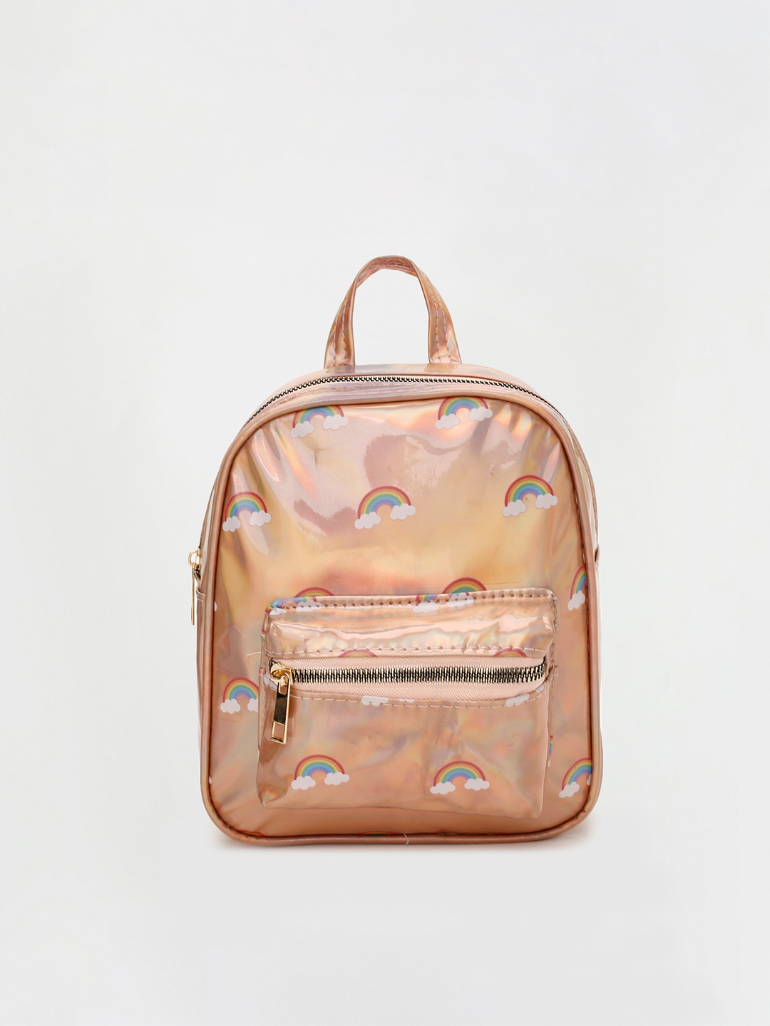 

Ginger by Lifestyle Women Beige Graphic Printed Backpack