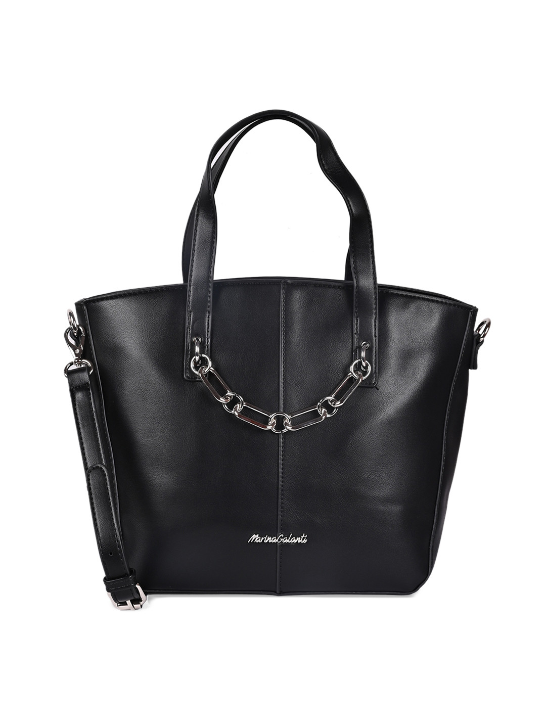 

Marina Galanti Black PU Oversized Structured Handheld Bag