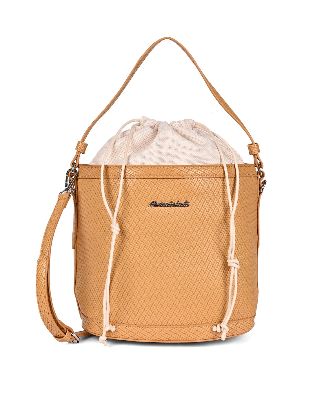 

Marina Galanti Brown Structured Handheld Bucket Bag