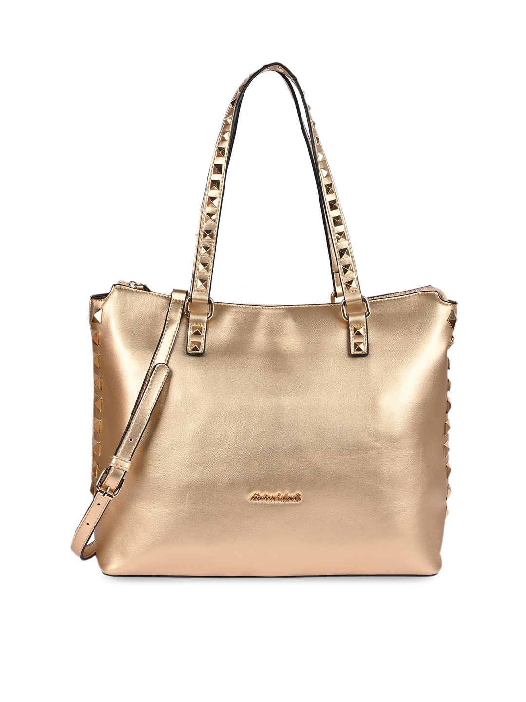 

Marina Galanti Women Rockstar Gold-Toned Structured Shoulder Bag