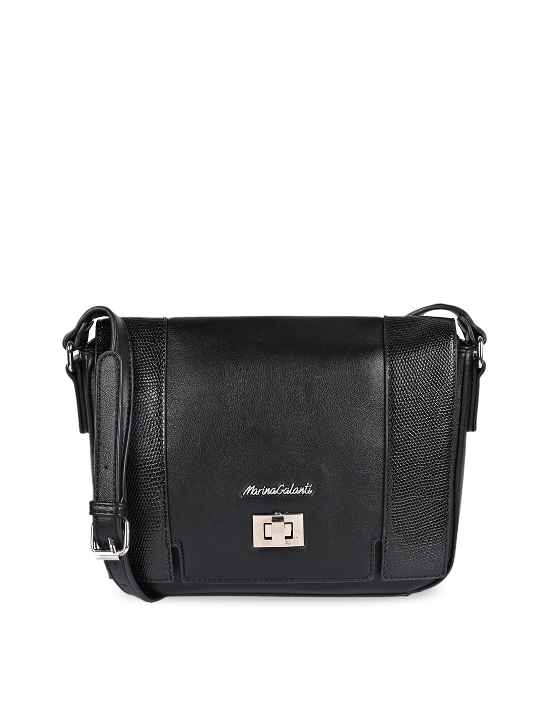 

Marina Galanti Urban Titan PU Structured Shoulder Bag, Black