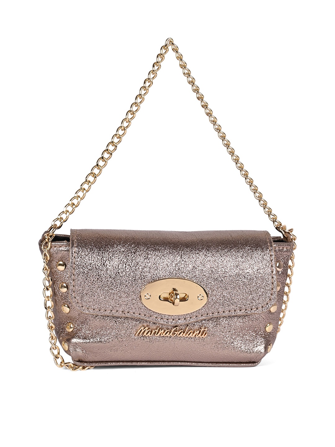 

Marina Galanti Bronze-Toned Structured Sling Bag