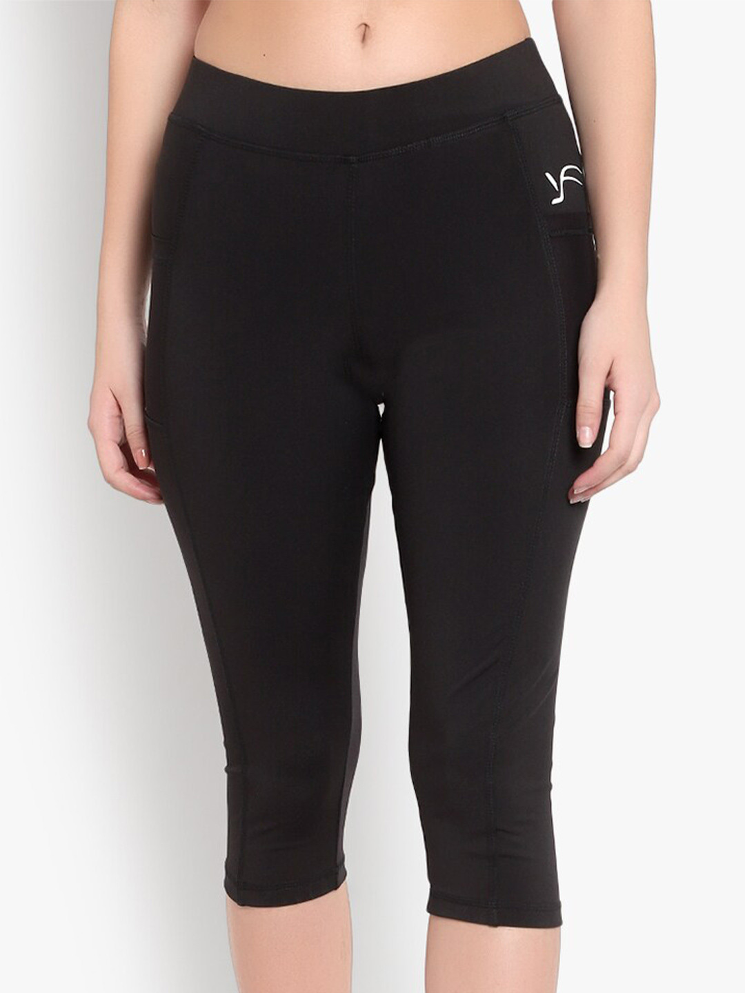 

YOU FOREVER Women Black Polyester Capris