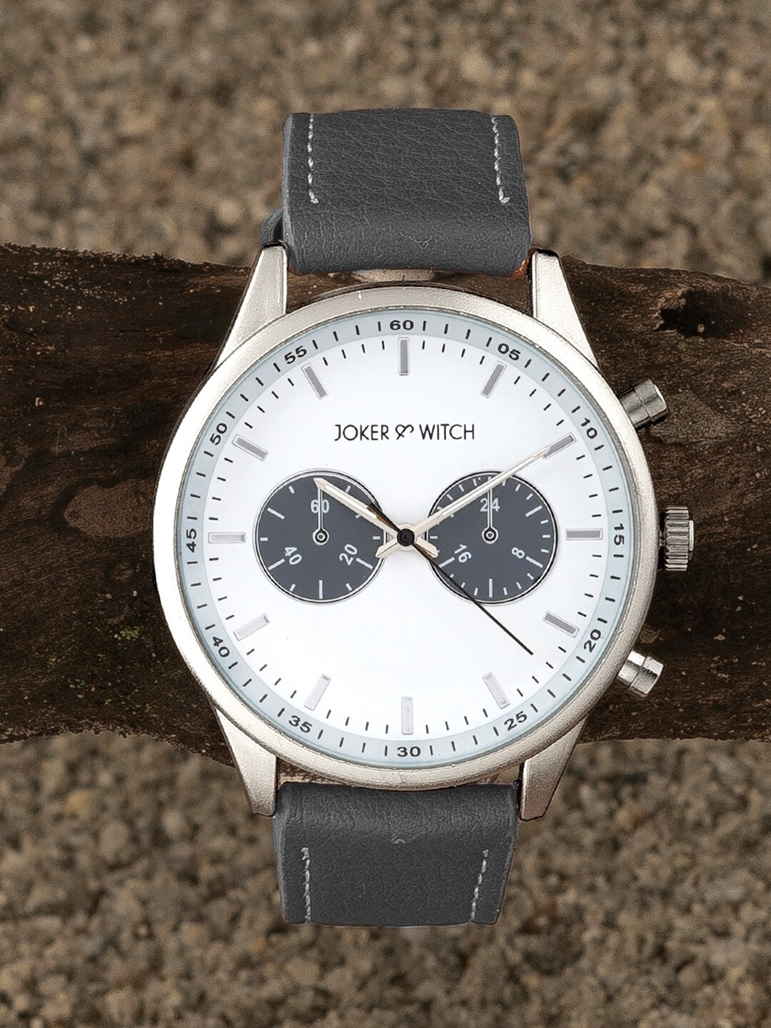 

JOKER & WITCH Men White Dial & Grey Straps Analogue Watch AMWW618