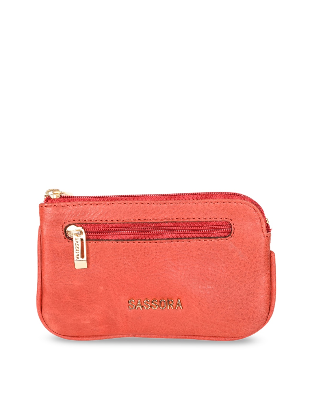 

Sassora Genuine Leather Key Case, Red