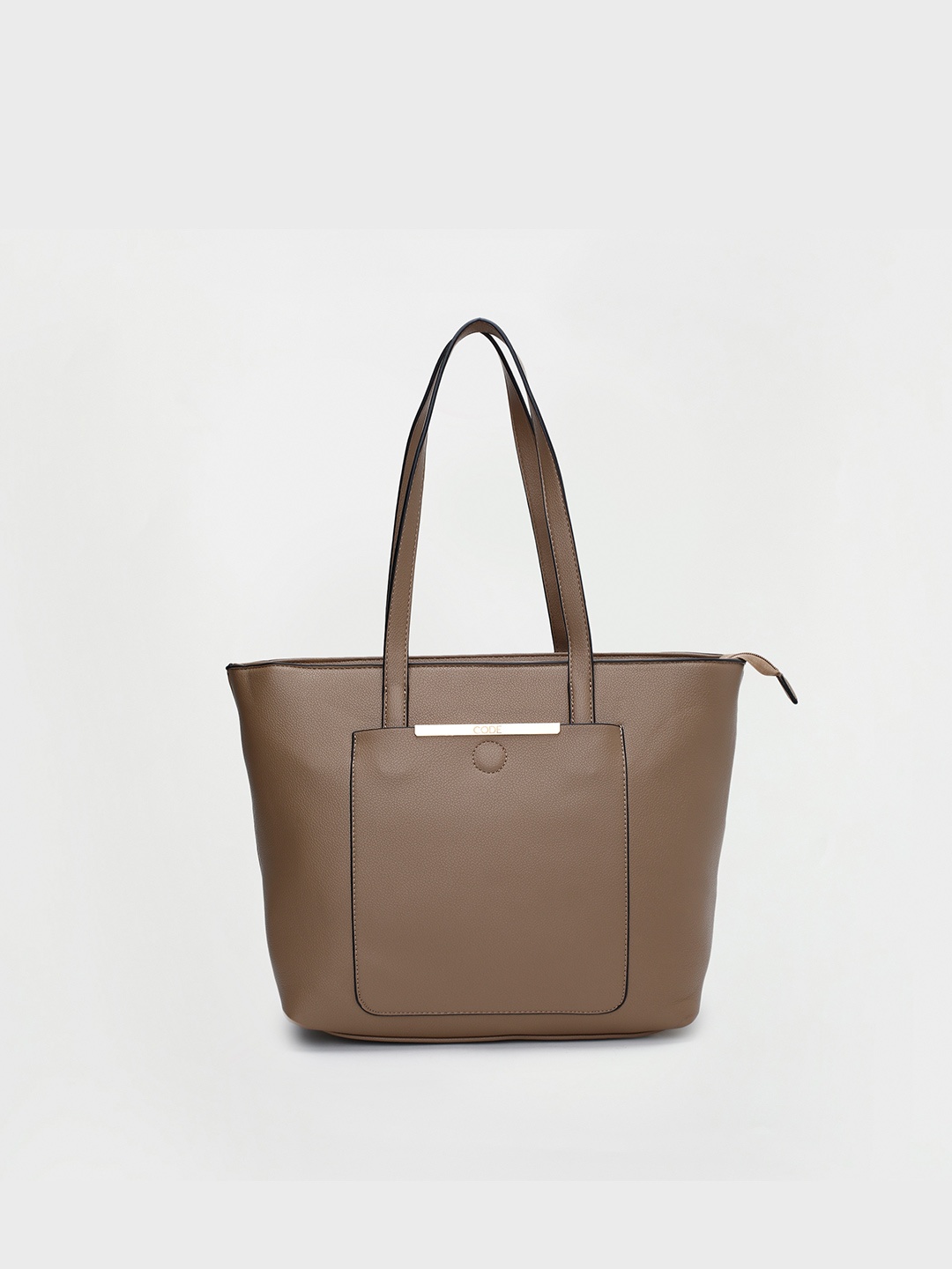 

CODE by Lifestyle Khaki Solid Structured Shoulder Bag