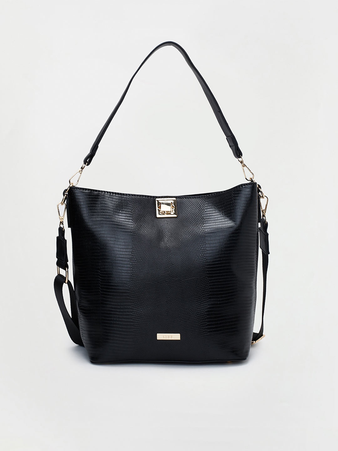 

CODE by Lifestyle Textured Hobo Bag Handbags, Black