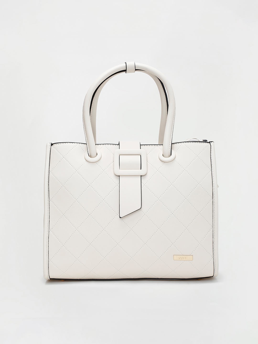 

CODE by Lifestyle Off White Textured Structured Handheld Bag