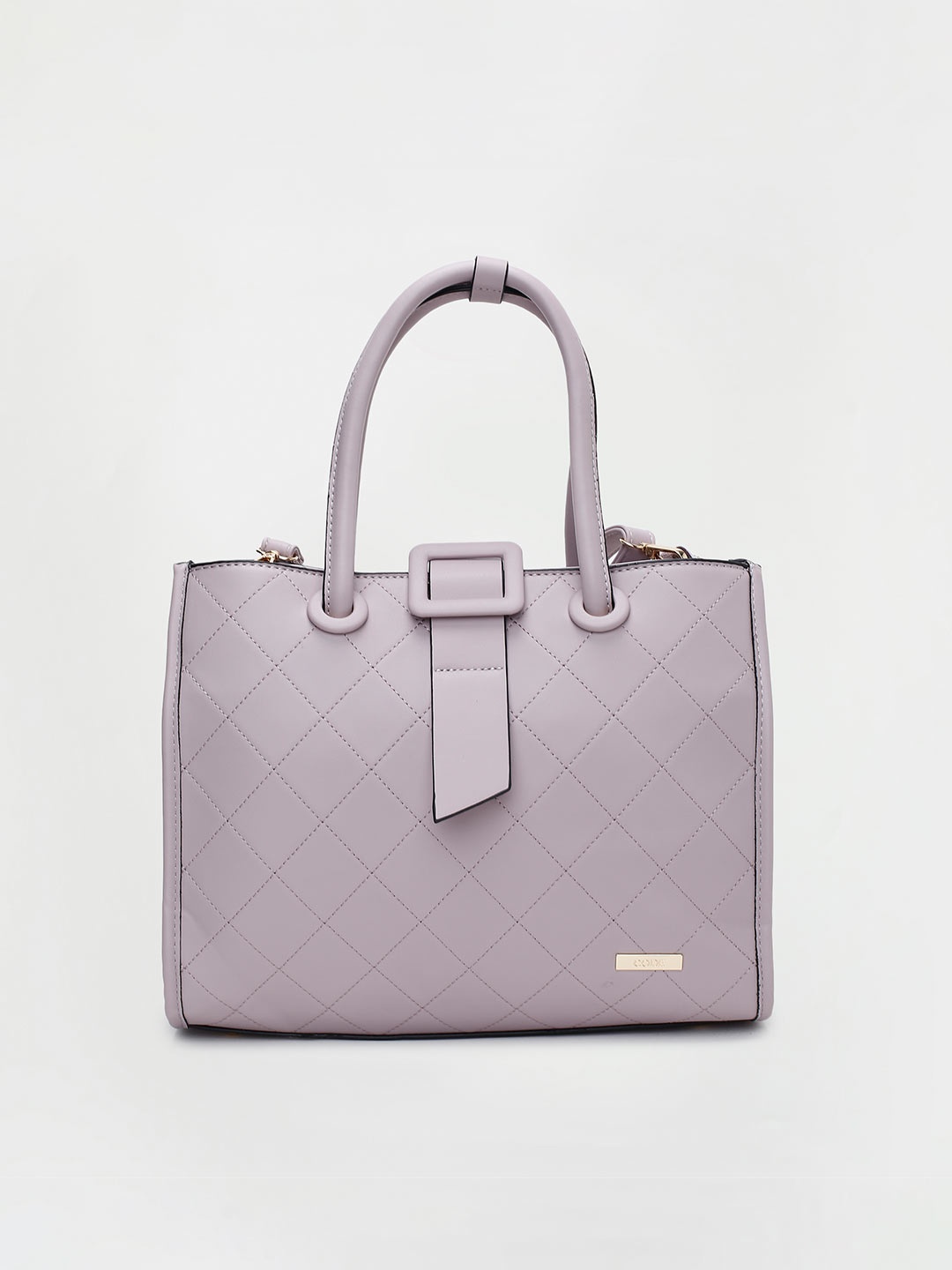 

CODE by Lifestyle Lavender Checked Structured Handheld Bag