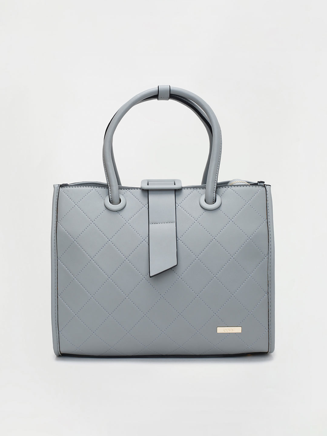 

CODE by Lifestyle Grey Checked Structured Handheld Bag