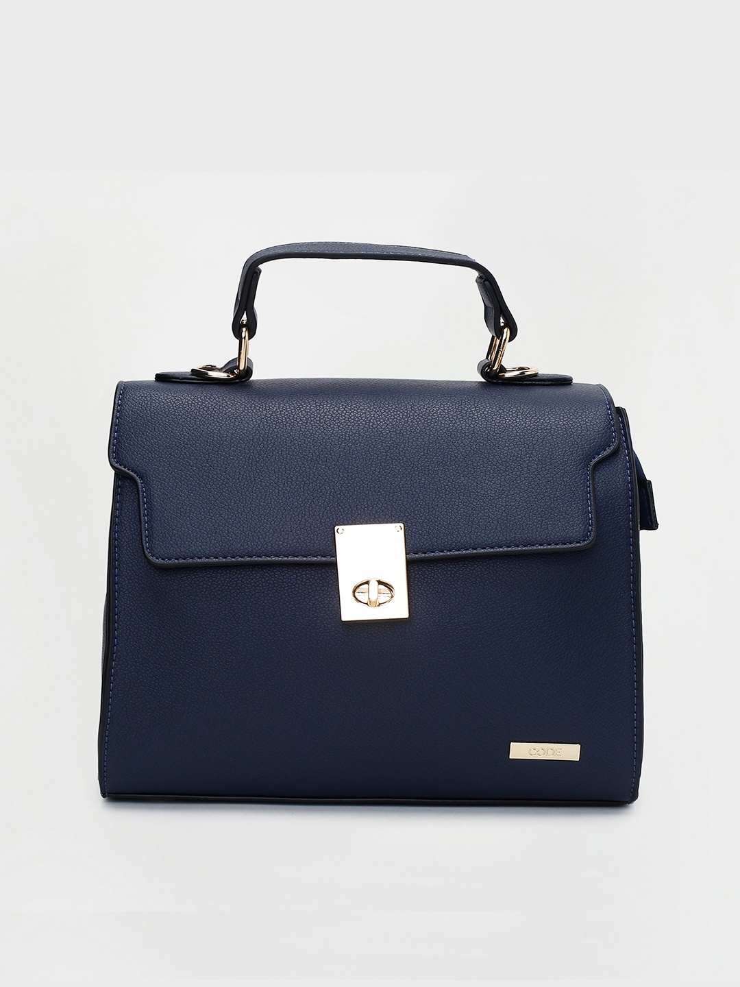 

CODE by Lifestyle Navy Blue Structured Satchel