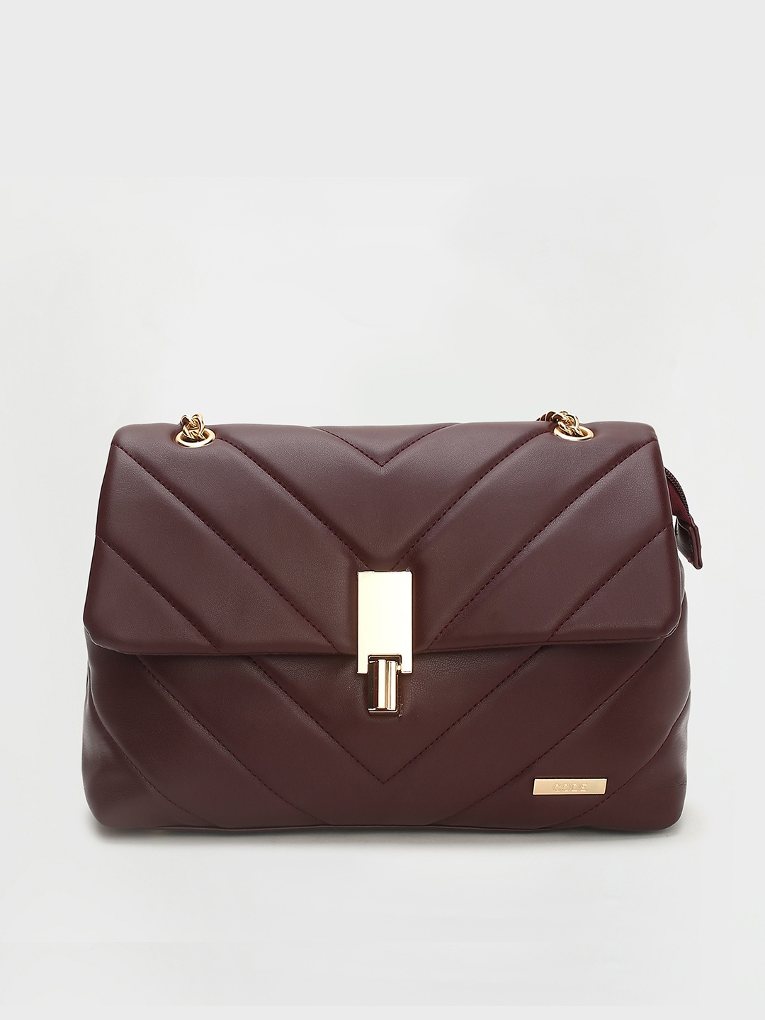 

CODE by Lifestyle Red Structured Sling Bag with Quilted