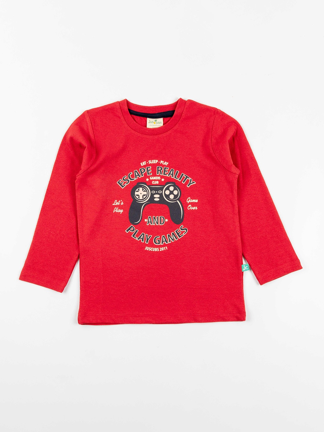 

JusCubs Boys Red Graphic Printed Cotton T-shirt