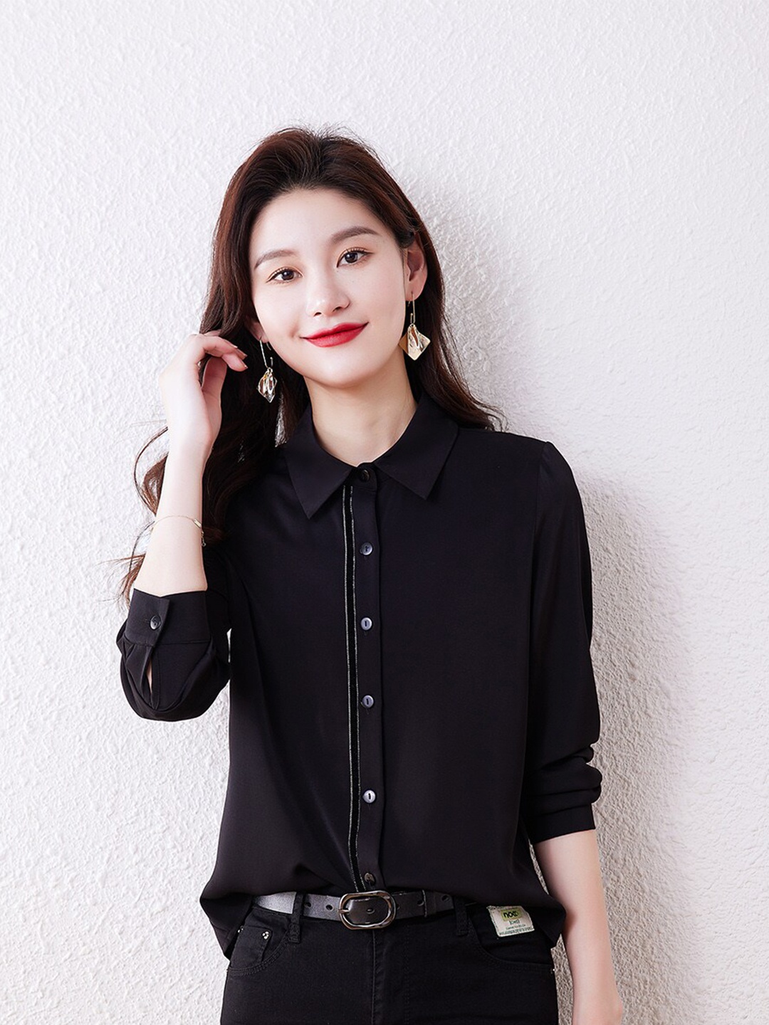 

JC Collection Women Black Casual Shirt