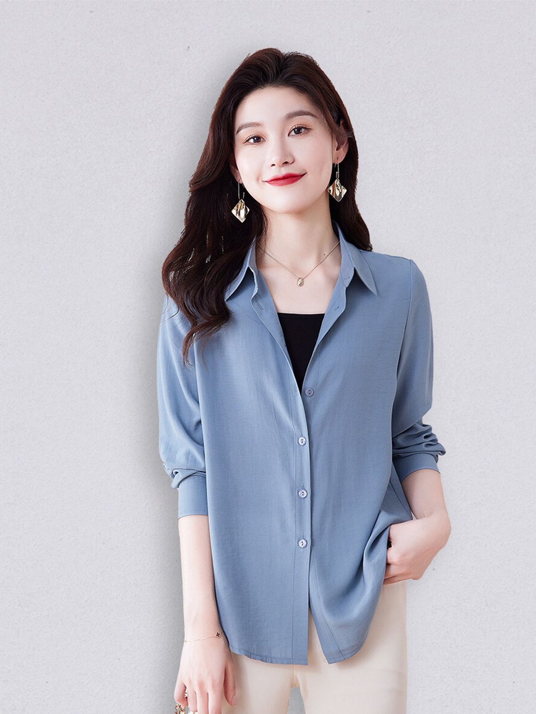 

JC Collection Women Blue Casual Shirt