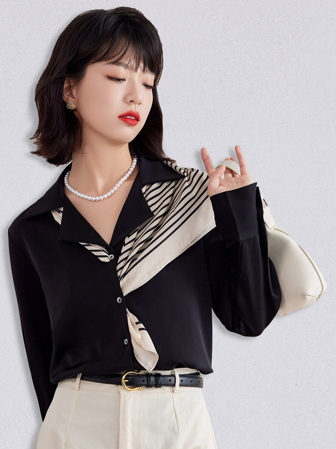 

JC Collection Women Black Solid Casual Shirt