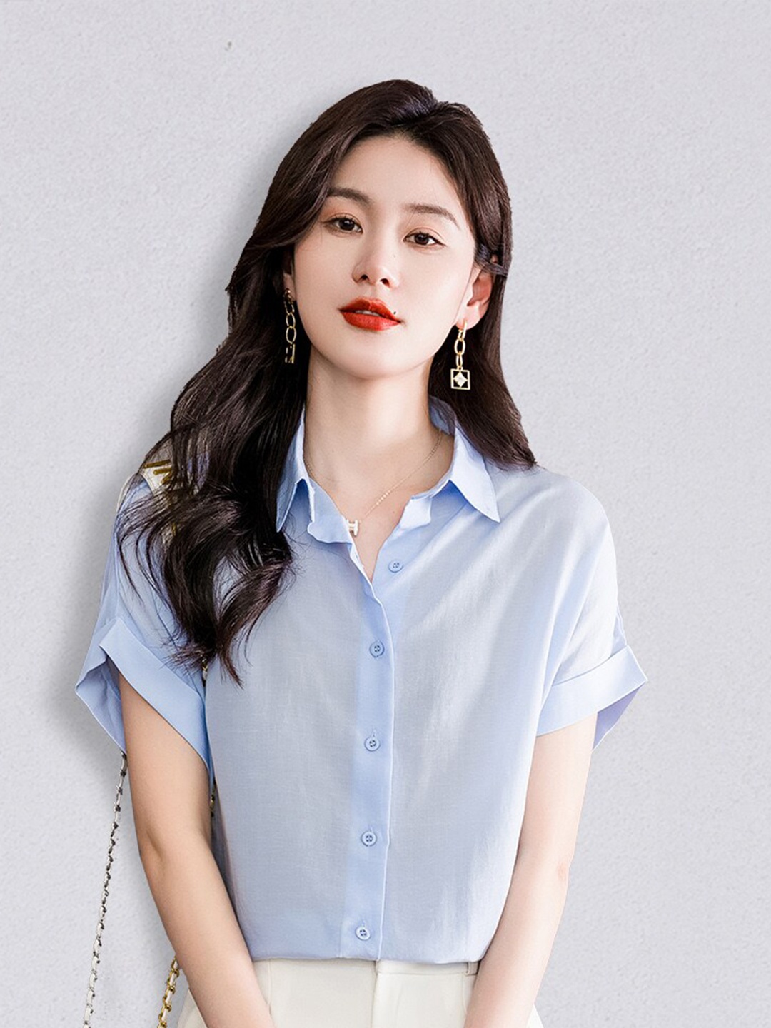 

JC Collection Women Blue Solid Casual Shirt