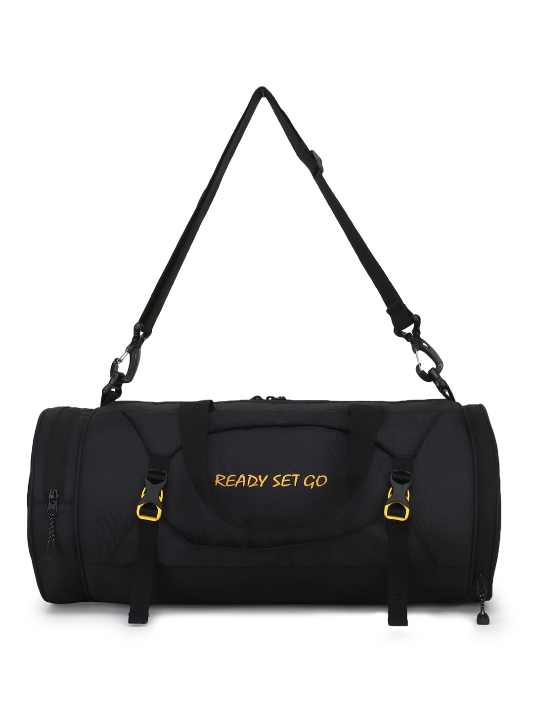 

TRAVEL POINT Black Solid Duffel Gym Bag