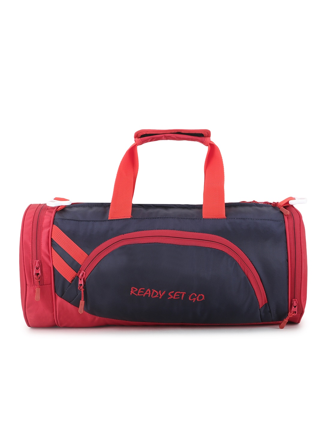 

TRAVEL POINT Red & Navy Blue Solid Medium Duffel Bag
