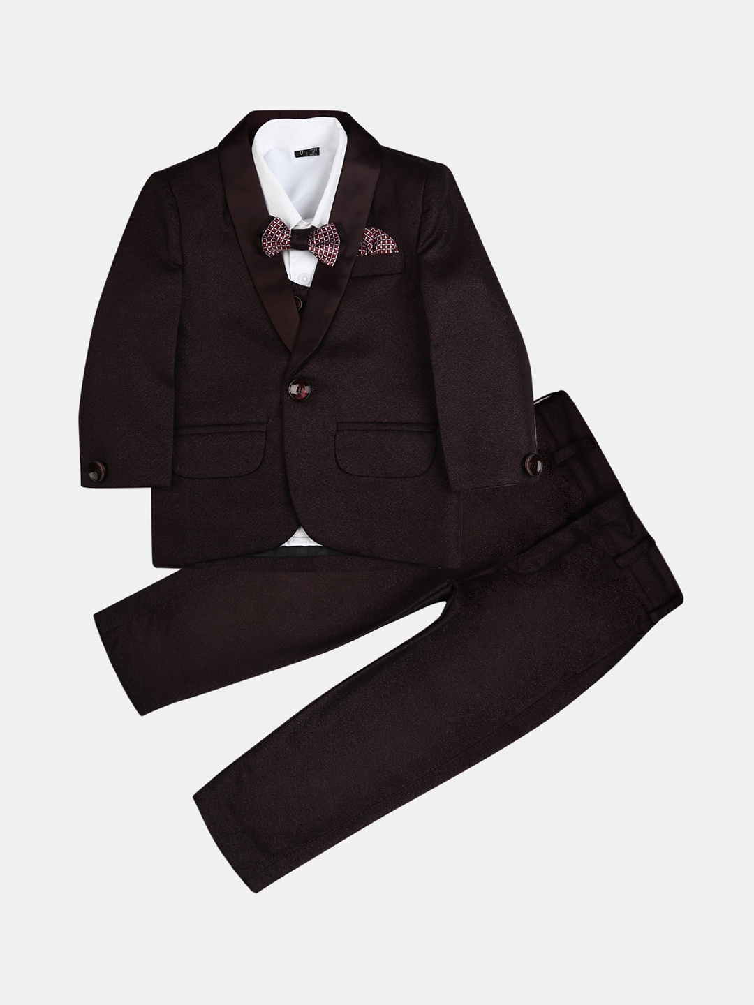 

V-Mart Boys Purple 2 Piece Solid Suit