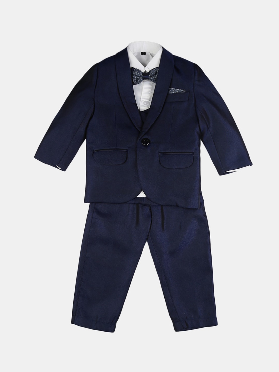 

V-Mart Boys Blue Solid Single-Breasted 2 Piece Suit
