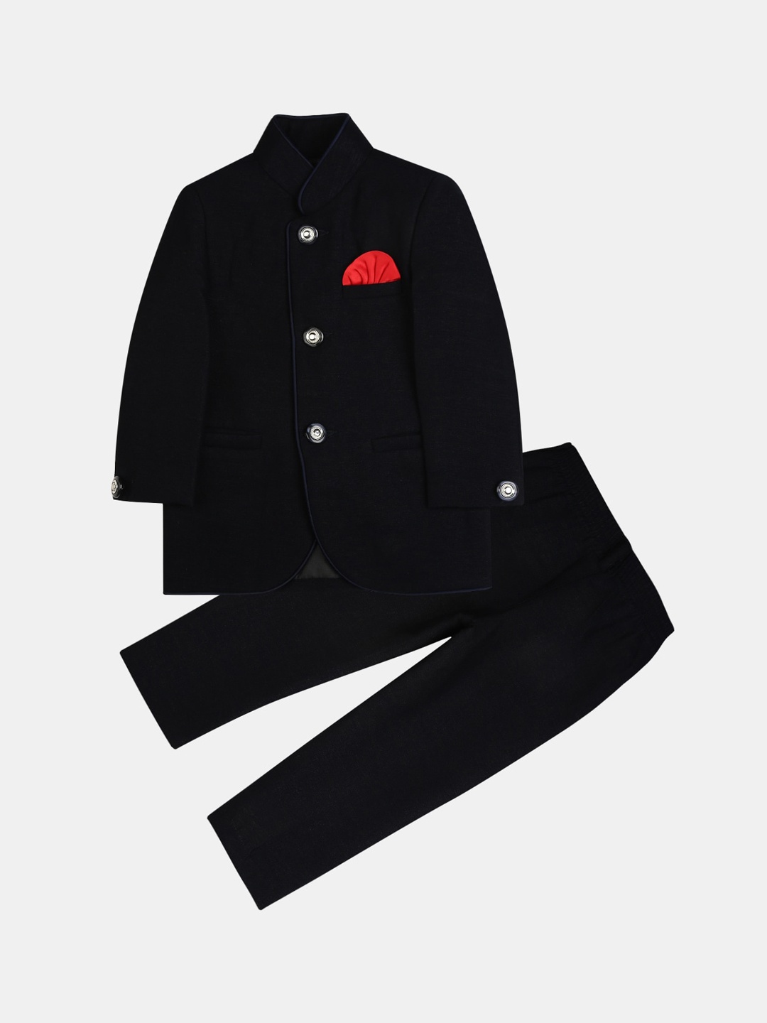 

V-Mart Blue Solid Single-Breasted 2-Piece Suit