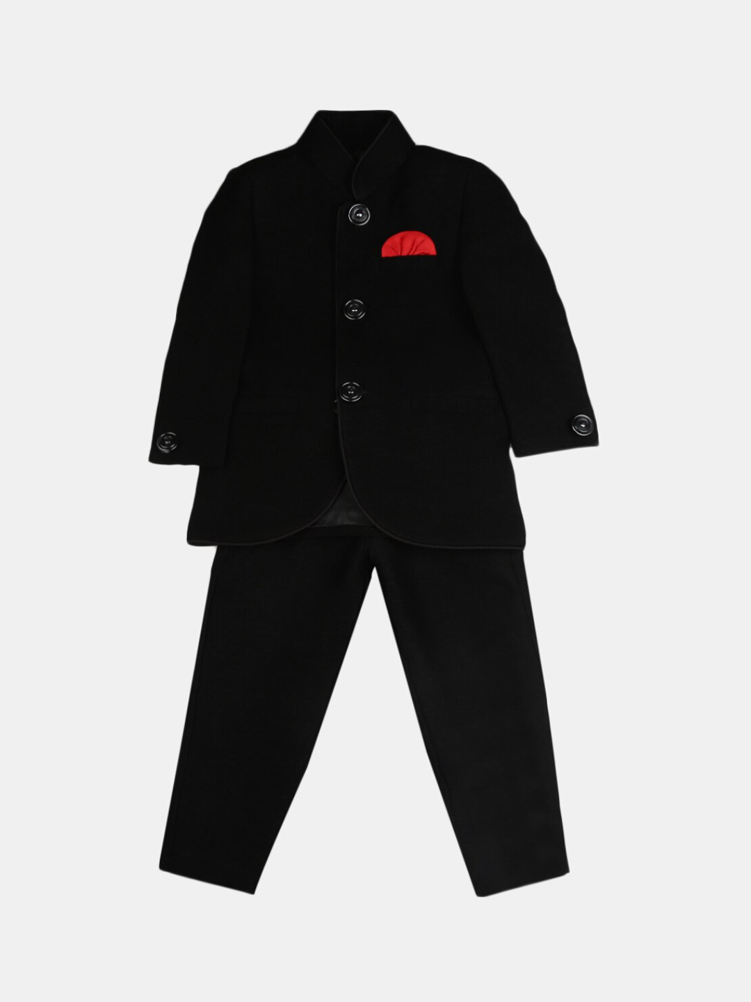 

V-Mart Boys Black Solid Single-Breasted 2-Piece Suit