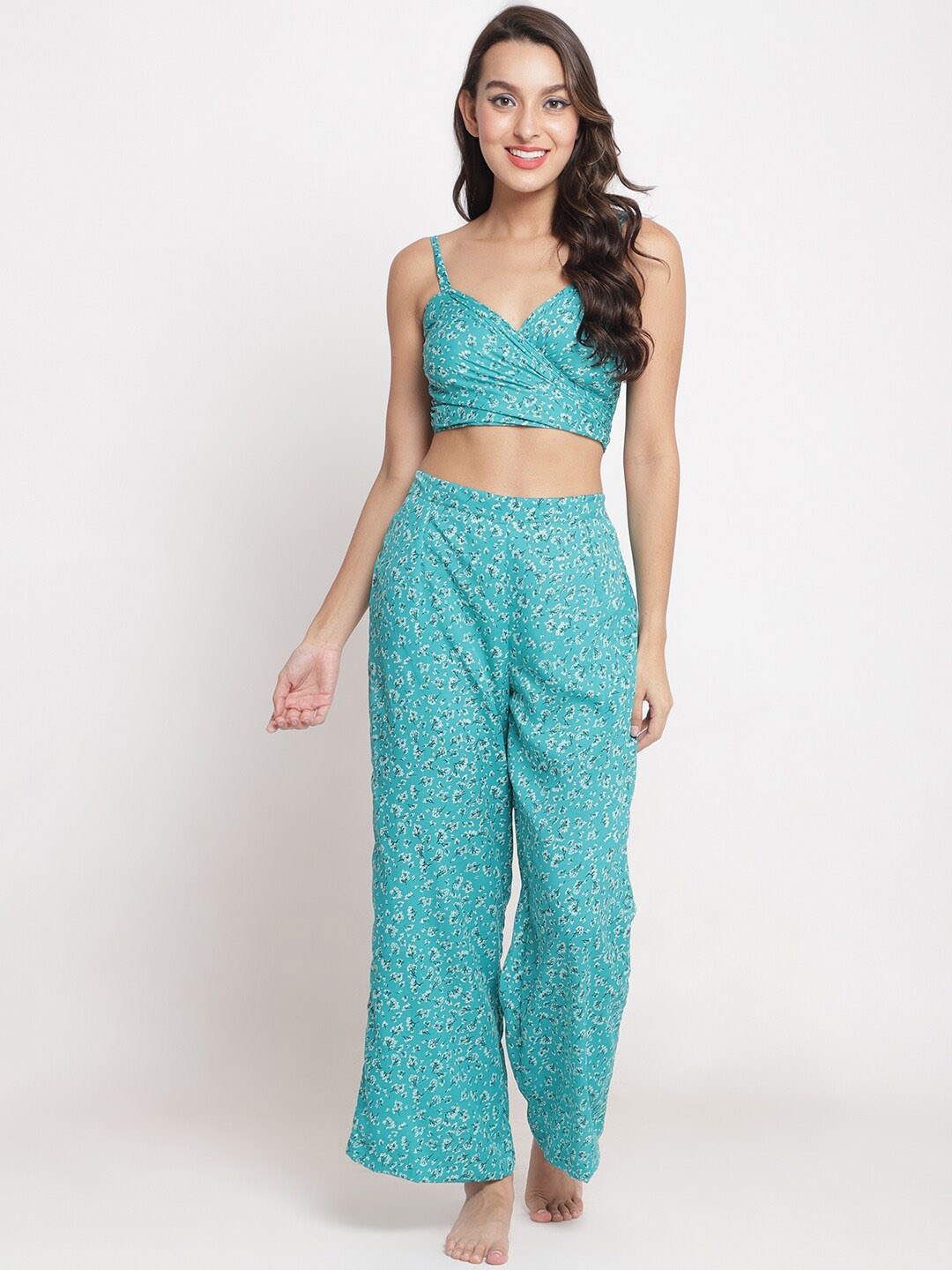 

EROTISSCH Women Green Printed Swimwear Set