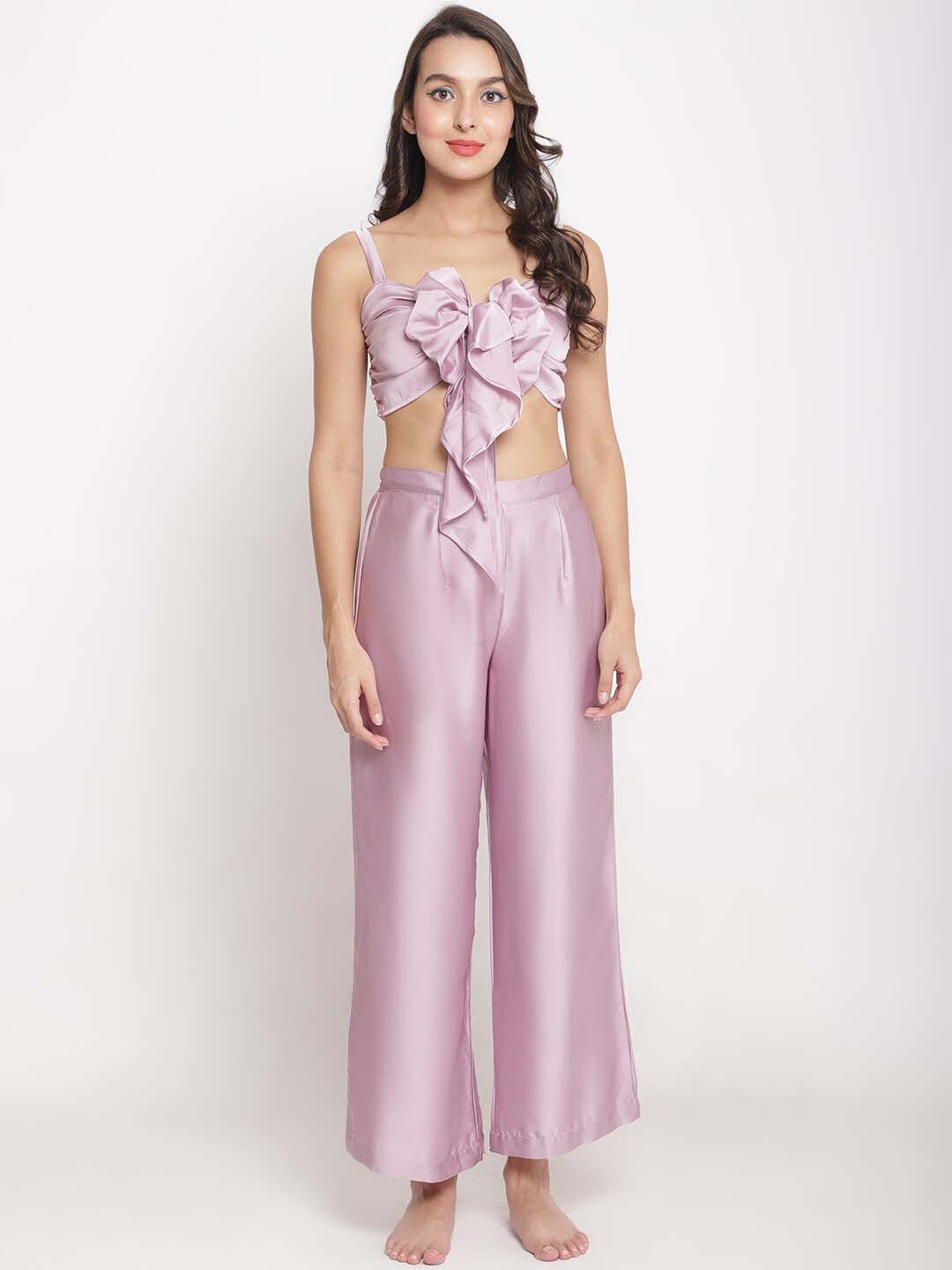 

EROTISSCH Women Purple Beachwear Cover Up Set