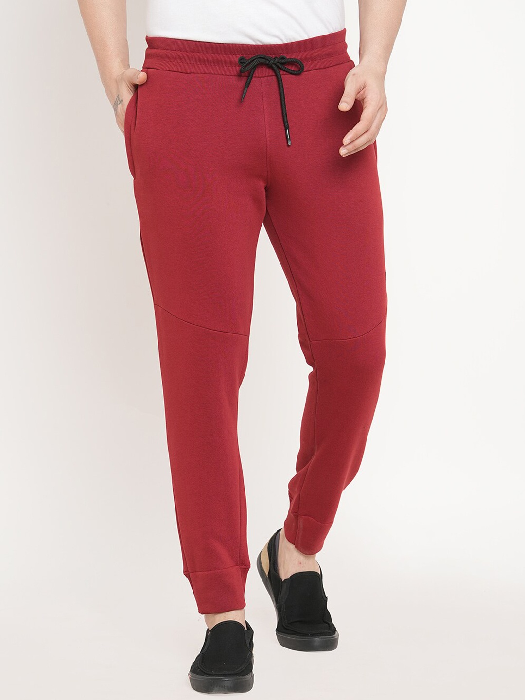 

Sweet Dreams Men Red Solid Joggers