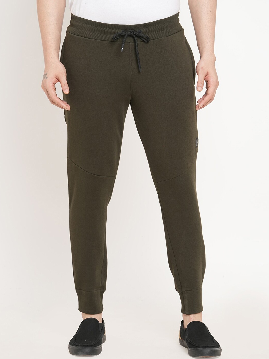 

Sweet Dreams Men Olive Green Solid Joggers