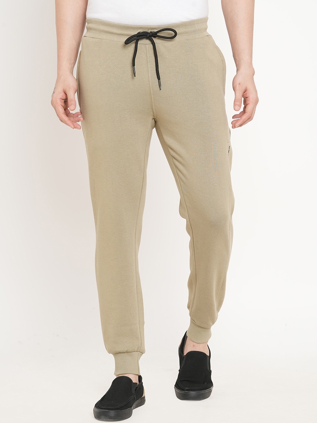 

Sweet Dreams Men Beige Solid Joggers