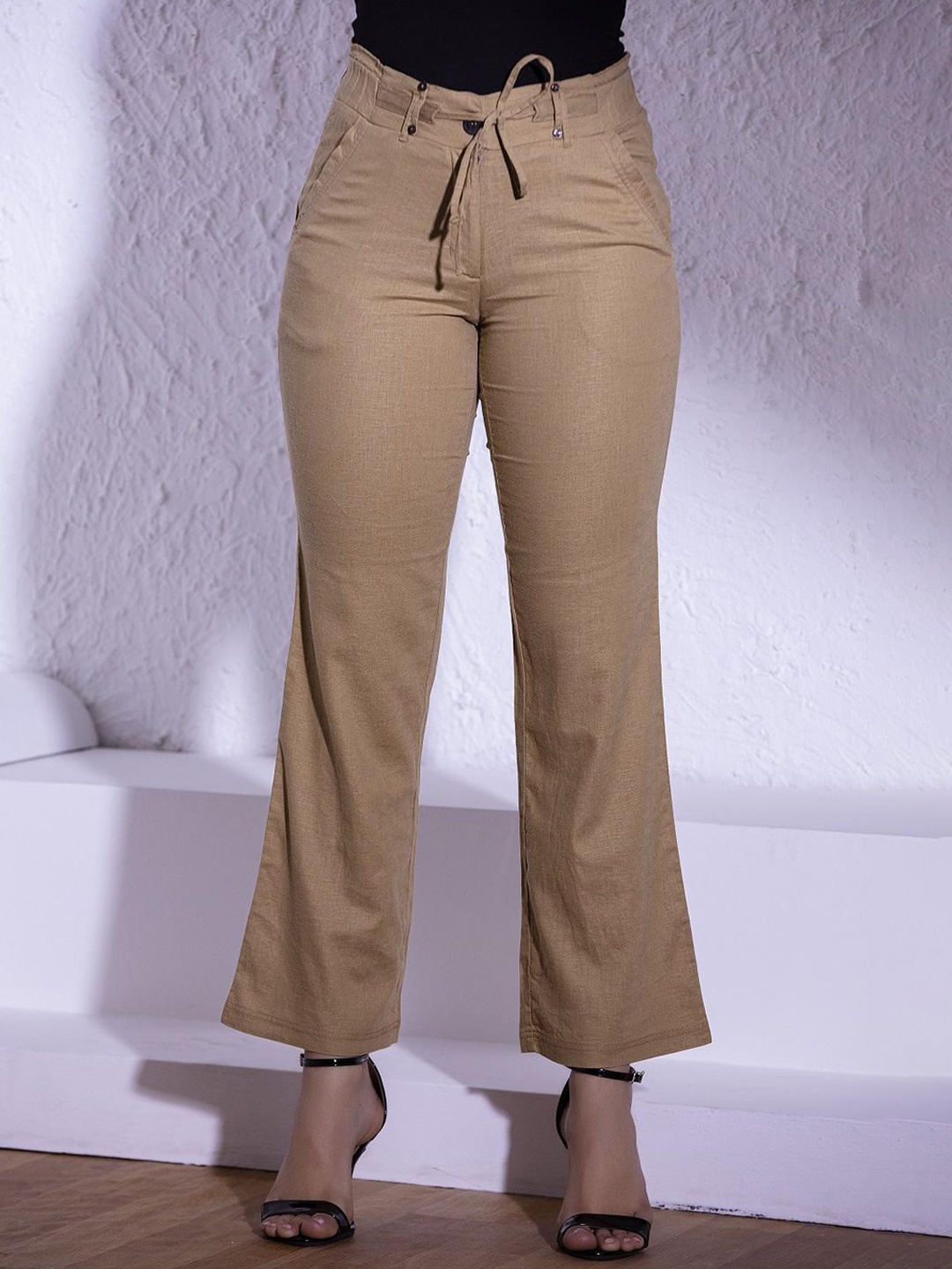 

Lakshita Women Khaki Original Corduroy Bootcut Trousers