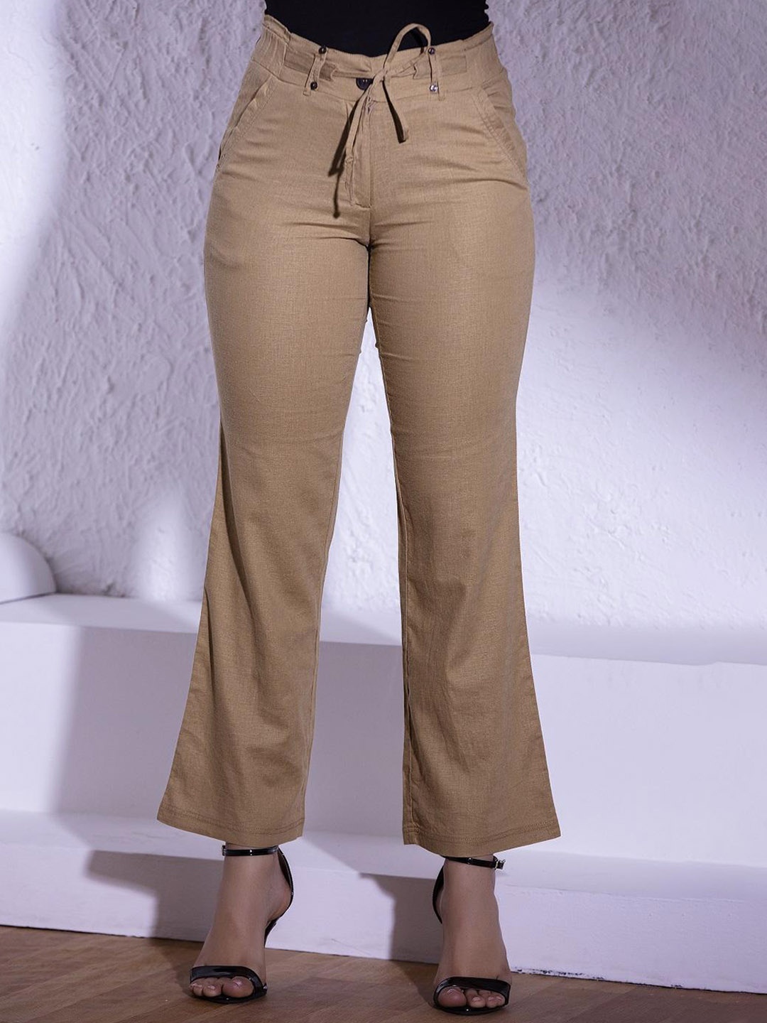 

Lakshita Original Corduroy Casual Linen Trousers, Khaki