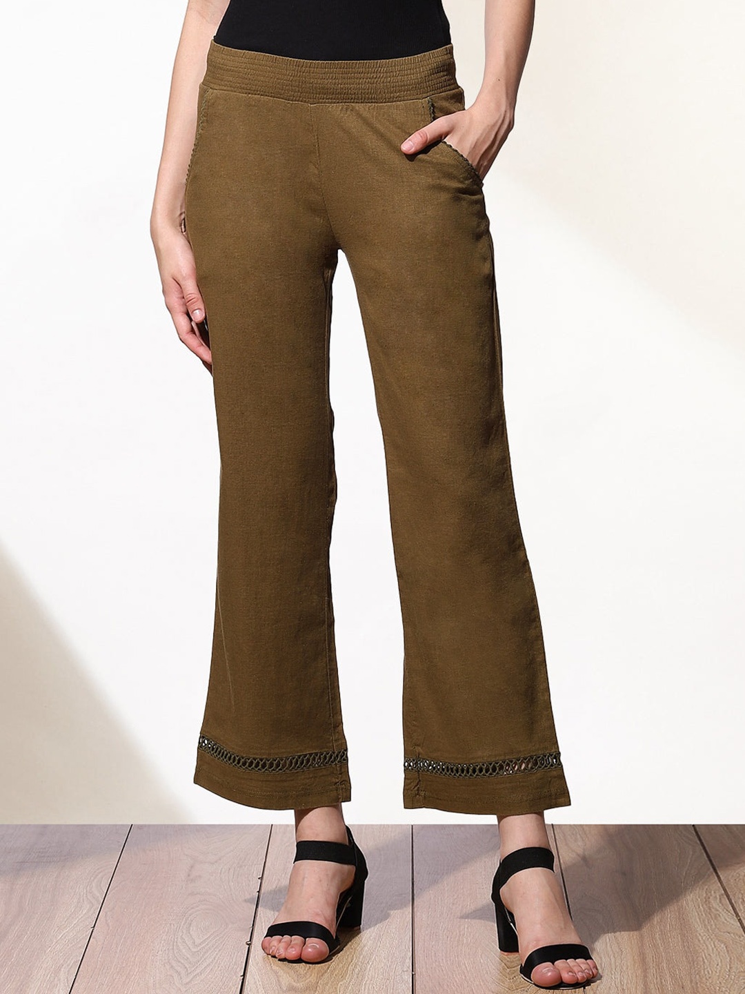 

Lakshita Women Original Corduroy Trousers, Khaki