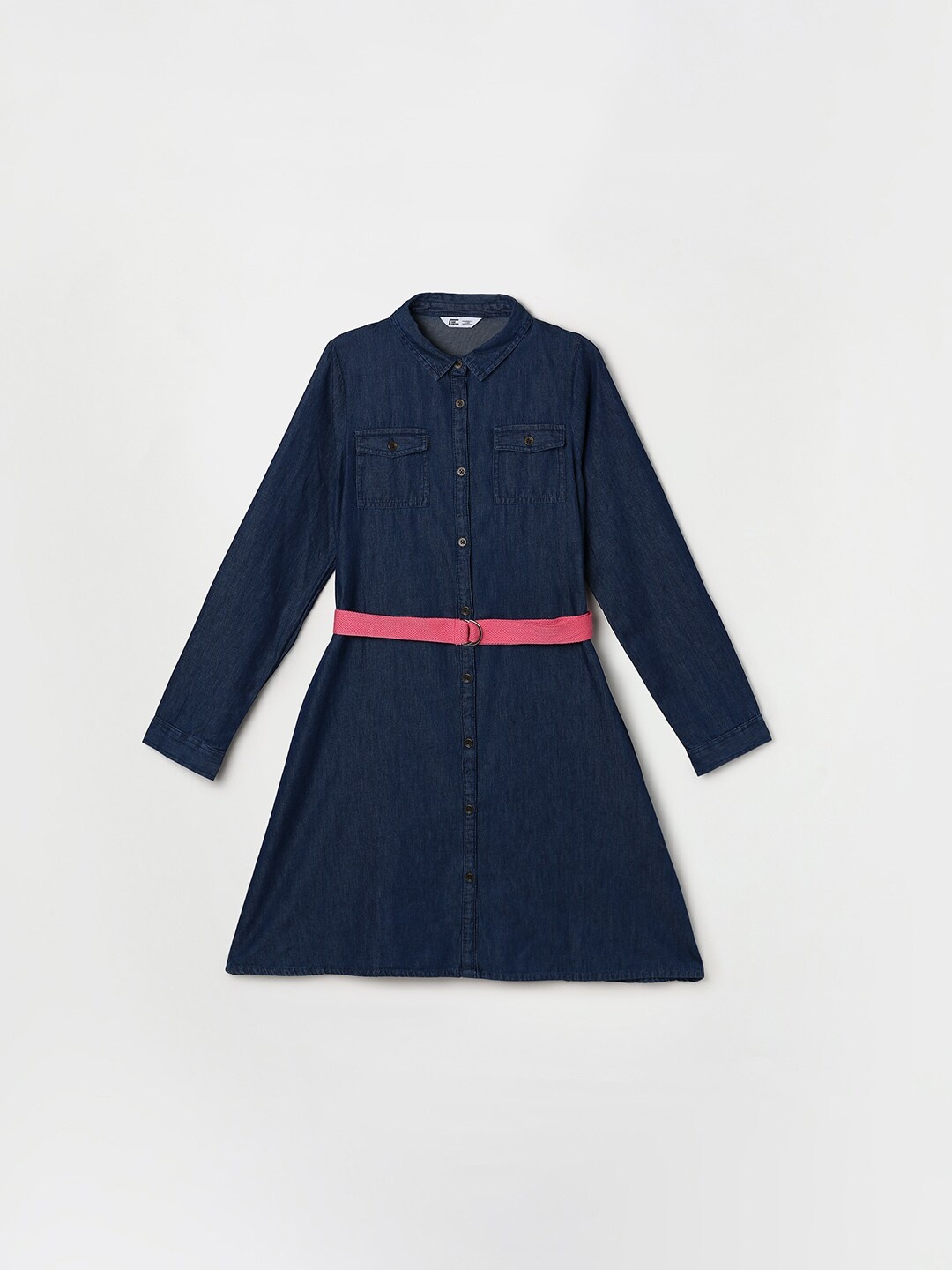 

Fame Forever by Lifestyle Girls Blue Cotton Shirt Dress