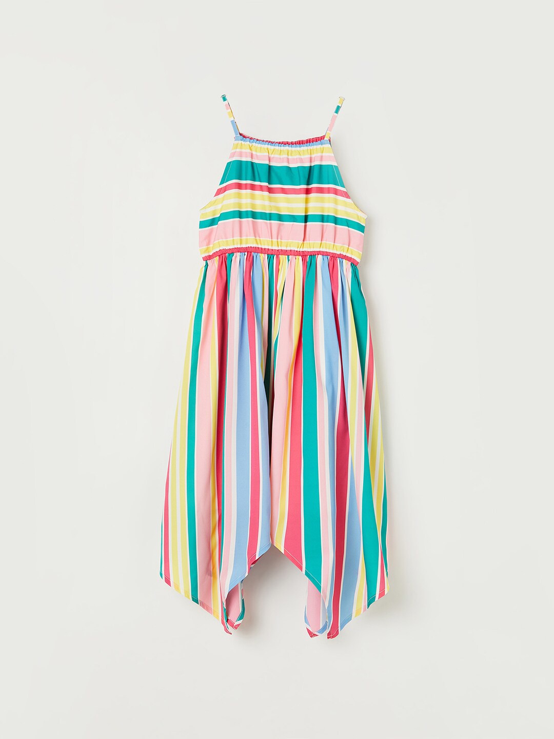 

Fame Forever by Lifestyle Girls Pink & Green Striped A-Line Dress