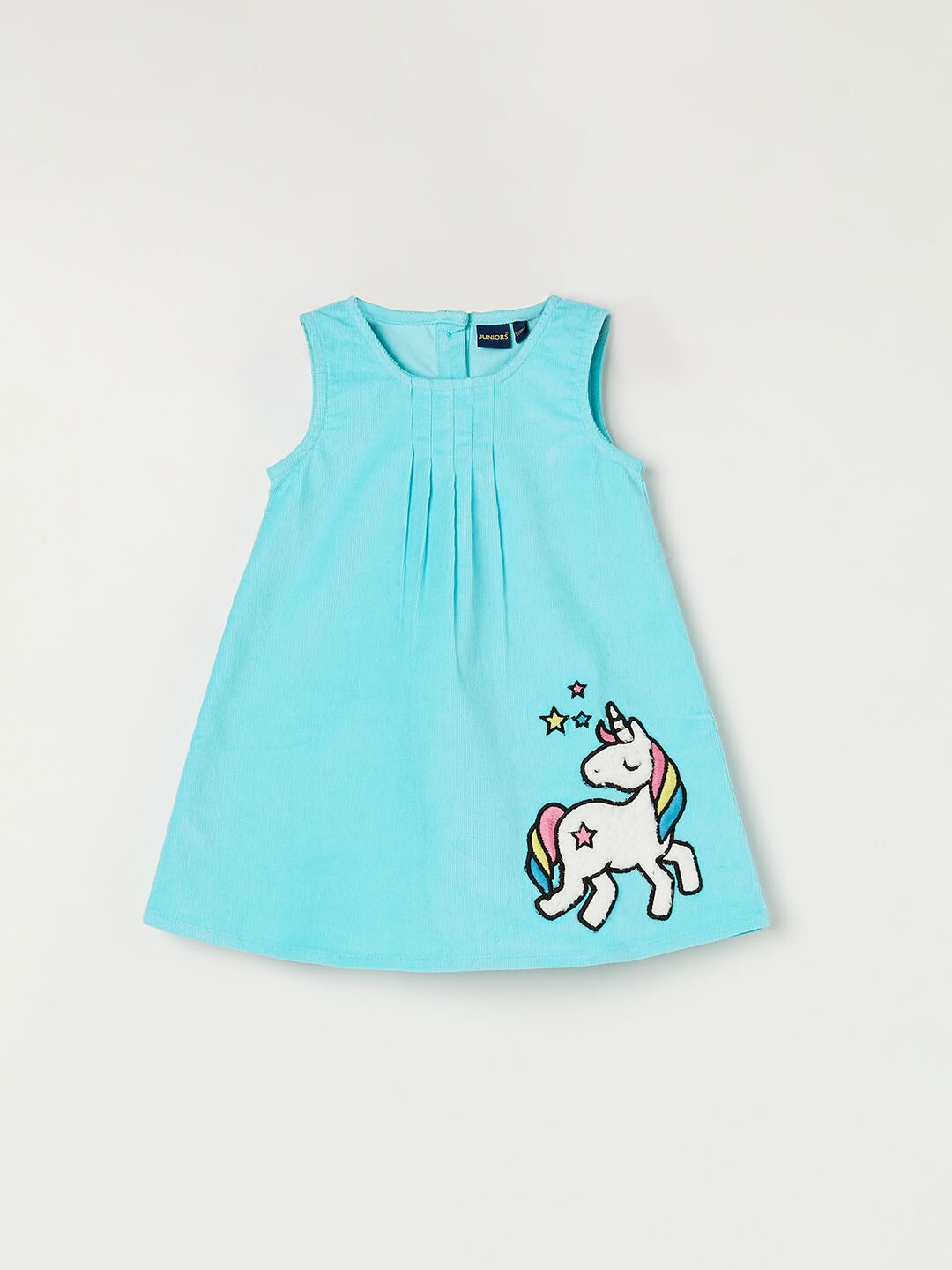 

Juniors by Lifestyle Infant Girls Blue Unicorn Printed A-Line Dress