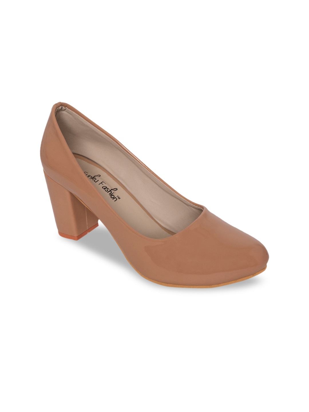 

Funku Fashion Beige Block Pumps