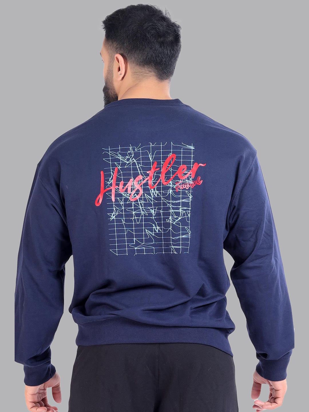 

FUAARK Men Navy Blue Pull Over Anti-Odour Sports And Gym Sweatshirt