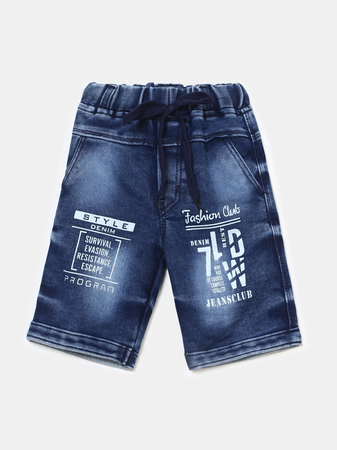 

V-Mart Boys Blue Washed Cotton Denim Shorts