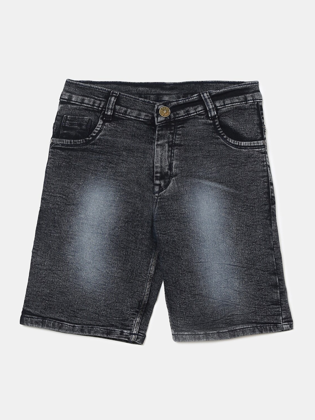 

V-Mart Boys Grey Washed Cotton Denim Shorts