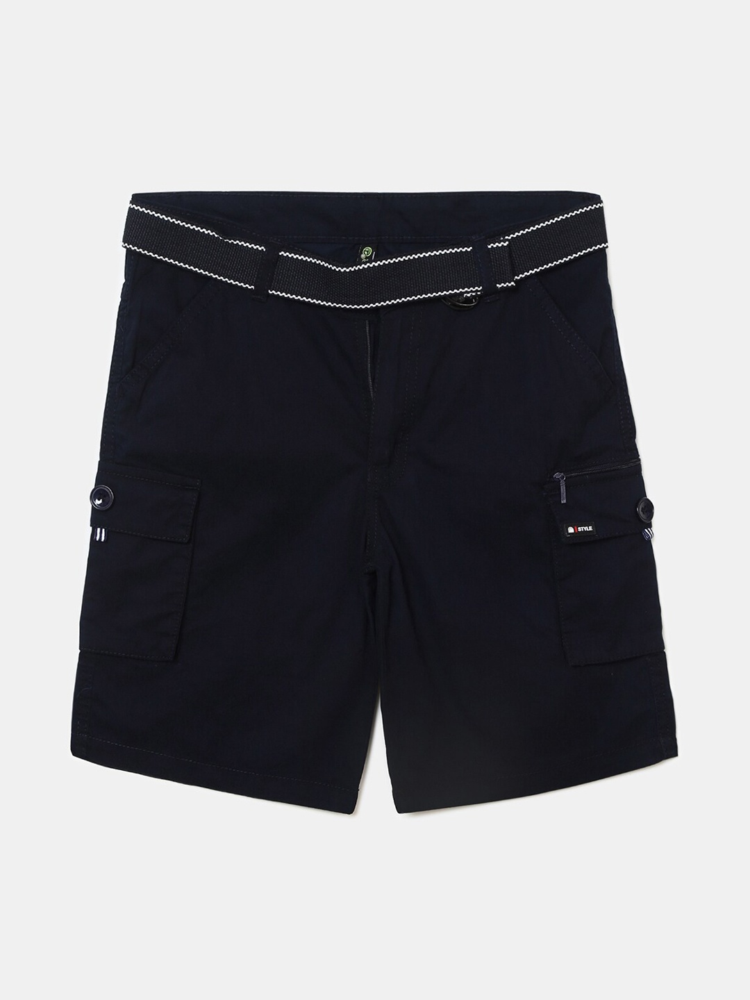 

V-Mart Boys Navy Blue Cotton Cargo Shorts